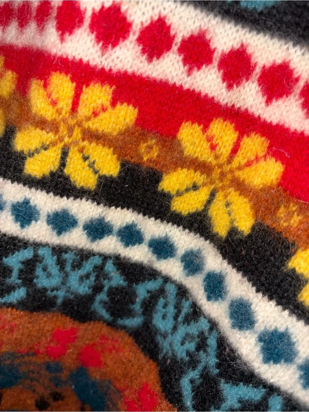 Vintage Turkey Fair Isle Sweater Red Lodge Cabin Grandma Knit Medium wool nwot!
